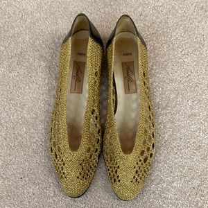 Amalfi Gold slip on shoes.